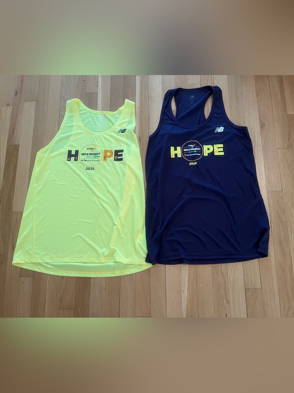 New Balance HOPE Race Tank Tops - Yellow 2025 & Purple 2026 Women size medium